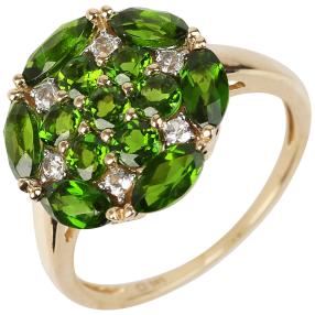 Ring 585 Gelbgold Chromdiopsid