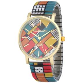 Excellanc Damenuhr, Quarz, Multicolor