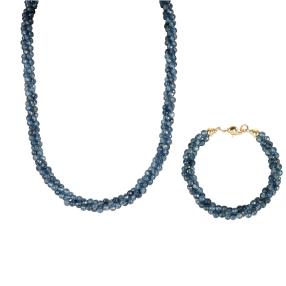 Set Collier+Armband Achat blau