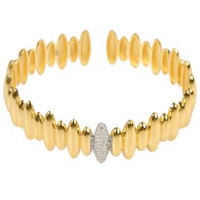 Armreif 925 Sterling Silber vergoldet Zirkonia