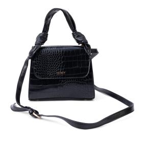 OLOEY Henkeltasche schwarz kroko