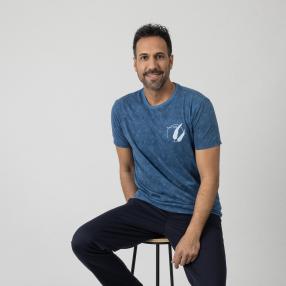 RAY Herren T-Shirt blau/marine