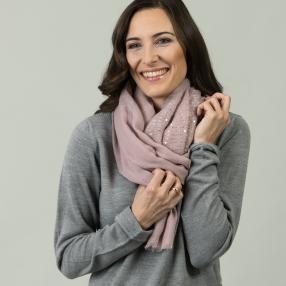 Scarves by CG mit Pailletten, altrosa