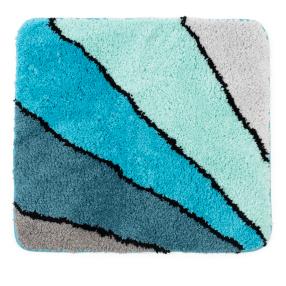 Badematte gemustert blau, 50 x 55 cm