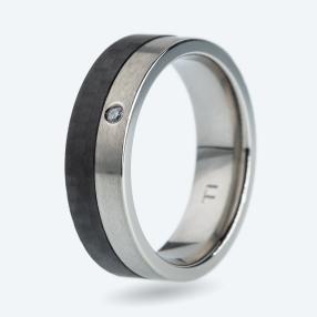Ring Titan+Carbon mit Zirkonia