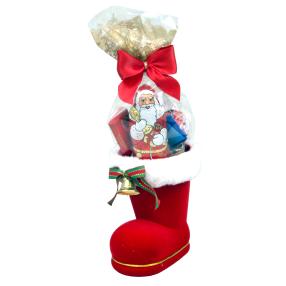Lindt Weihnachtsstiefel rot beflockt