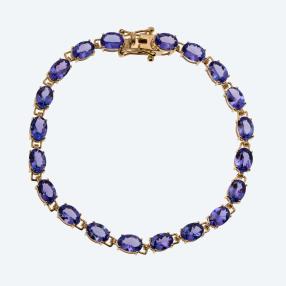 Armband 585 Gelbgold AAAATansanit