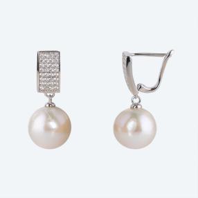 Ohrhänger 925 Sterling Silber Edison Perle