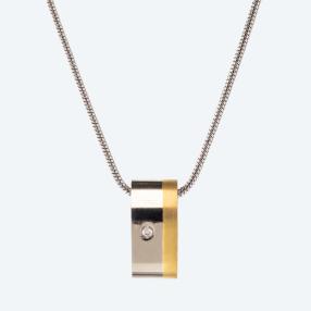 Collier+Titan Anhänger bicolor