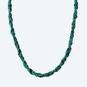 Collier Türkis 5 reihig gedreht
