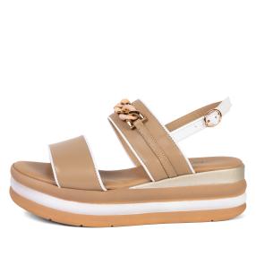 REPO Damenledersandale beige