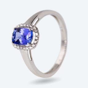Ring 950 Platin AAAATansanit Brillanten