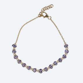 Armband 585 Gelbgold Tansanit