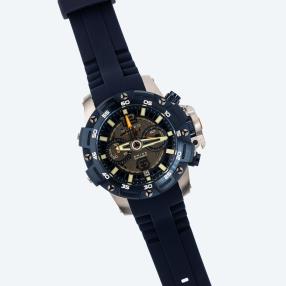 NUBEO Herren-Chronograph "Curiousity", blau