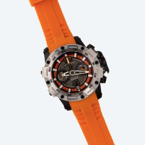 NUBEO Herren-Chronograph "Curiousity", orange