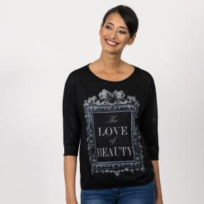 Damen-Shirt 'LOVE of BEAUTY' schwarz