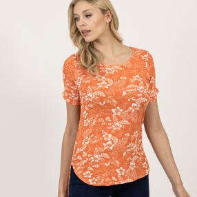 Damen-Shirt 'Poppy' orange/weiß