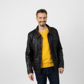 OTTO KERN Herren-Lederjacke 'Boston', schwarz