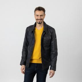 OTTO KERN Herren-Lederjacke 'Boston', grau
