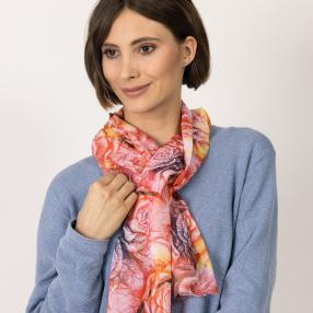 Seidenschal mit Blumen