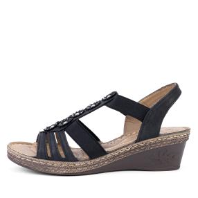 Step & Go Damensandalen schwarz