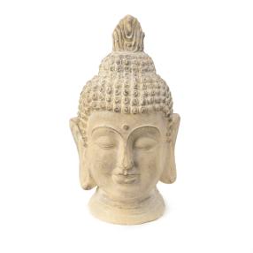 Deko-Buddha Kopf creme