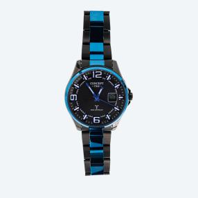 CONCEPT TIME Herren-Funkuhr, schwarz-blau