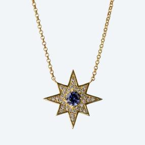Kette+Anhänger 925 St. Silber vergoldet Zirkonia