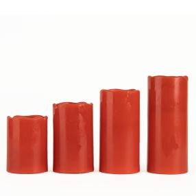 LED-Kerzen rot 4er Set, mit Fernbedienung
