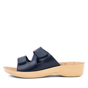 Bio Comfort Damenpantoletten navy
