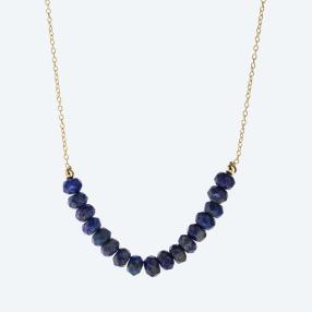 Collier 925 Sterling Silber vergoldet Lapis