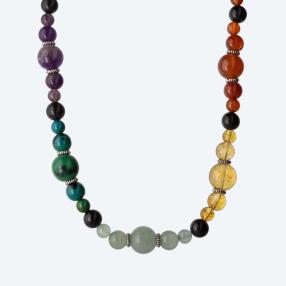 Collier Edelsteine Chakra ca. 80cm endlos