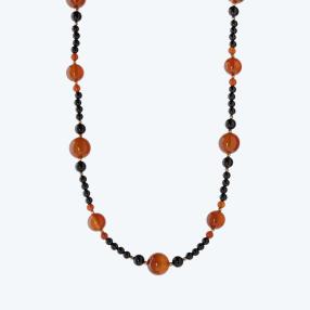 Set Collier+Armband Onyx+Karneol