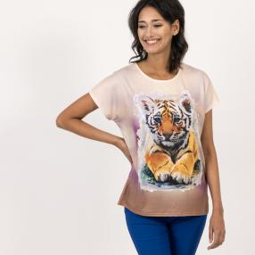FASHION NEWS Damen-Shirt 'Tiger' multicolor
