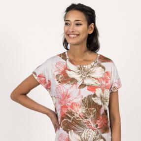 FASHION NEWS Damen-Shirt 'Hibiskus' multicolor