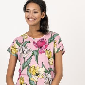 FASHION NEWS Damen-Shirt 'Papageitulpe' multicolor