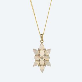Anhänger 925 St.Silber vergoldet Äthiopischer Opal