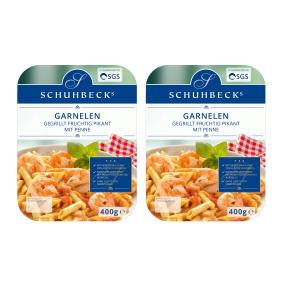 2x Garnelen mit Penne