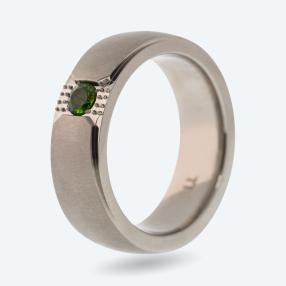 Ring Titan mit Chromdiopsid