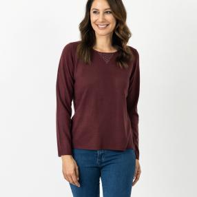 Cashmerelike by BLUE SEVEN Pullover aubergine