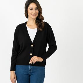 Cashmerelike by BLUE SEVEN Strickjacke schwarz
