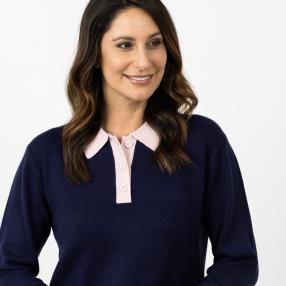 Cashmerelike by BLUE SEVEN Pullover rose/marine