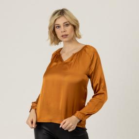 ZABAIONE Damen Bluse, kupfer