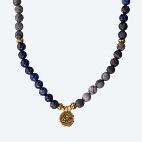 Mala Kette Lapis und Jaspis