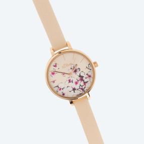 s.Oliver Damenuhr, Quarz, rosévergoldet / beige