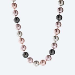 Collier Muschelkernperle Magnetverschluss Zirkonia