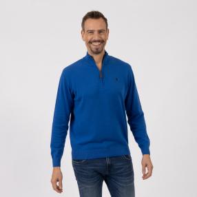 U.S. POLO ASSN. Herren-Troyerpullover blau