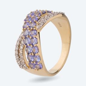 Ring 585 Gelbgold Tansanit