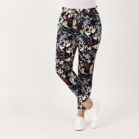 Z-ONE Damen Freizeithose marine gemustert