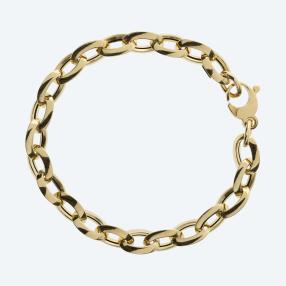 Armband 750 Gelbgold diamantiert, ca. 19 cm